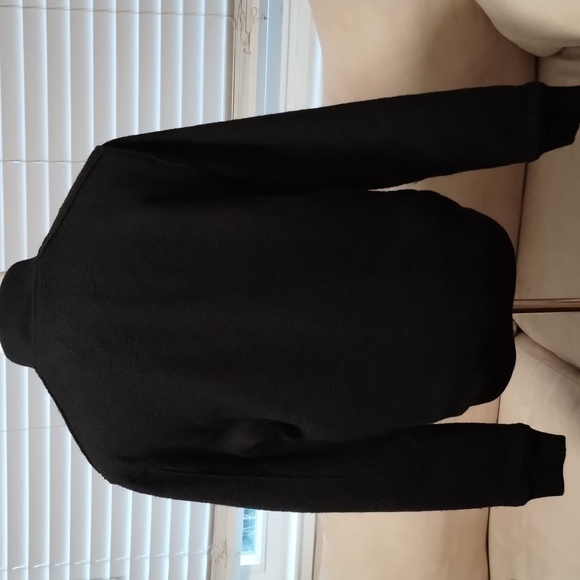 Topman wool blend black bomber jacket w pockets Sz S - Picture 10 of 17